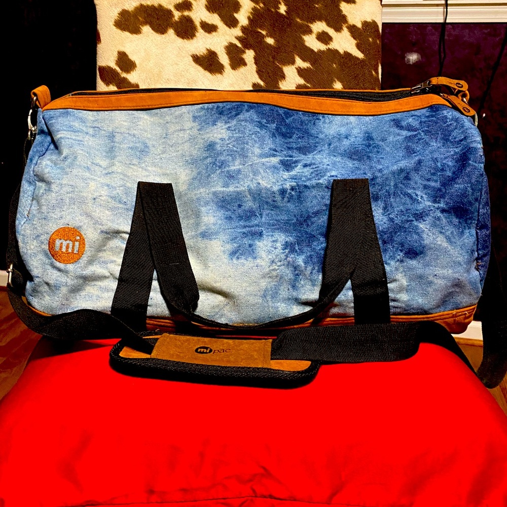 Mi-Pac Denim Dye Duffel Bag - Blue